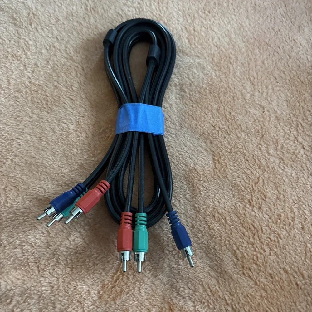 RGB Component Video Cable 6' Red Green Blue Coaxial for HDTV/DV Plus